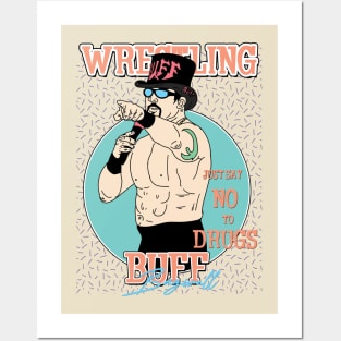 Buff Bagwell Wrestling Aesthetic // Just Say No To Drug Posters and Art